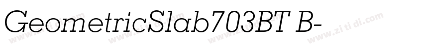 GeometricSlab703BT B字体转换